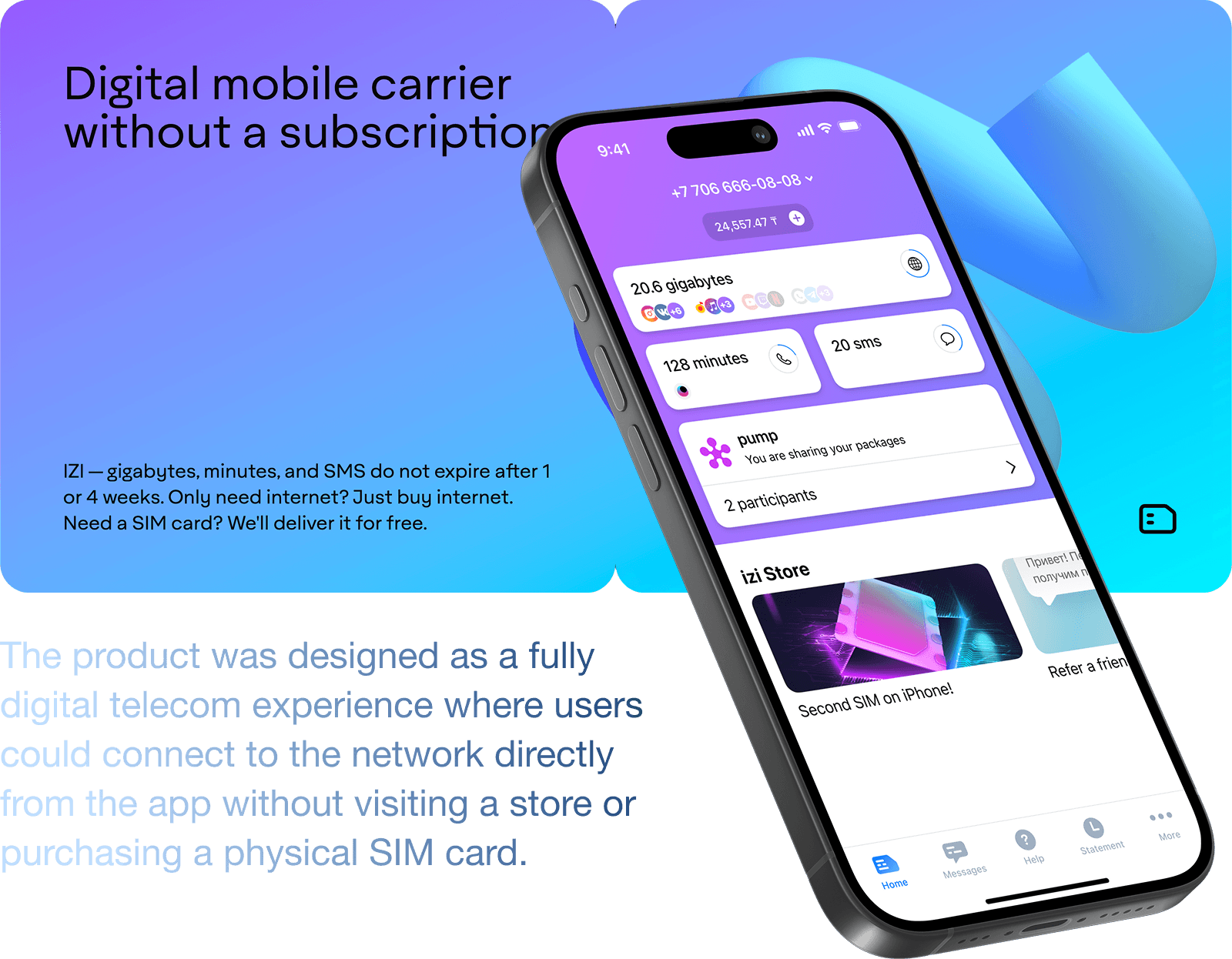 izi mobile operator app hero